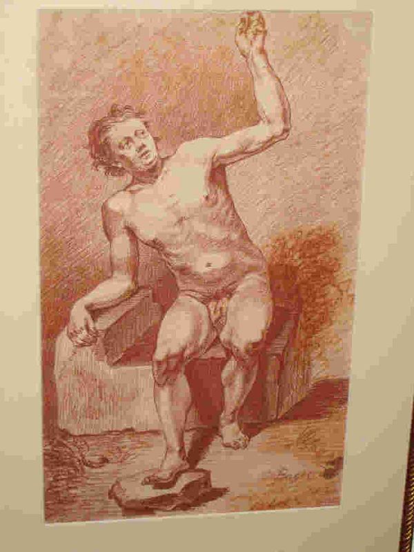 Bager der Gotehe Maler Aktstudie eines jungen mannes